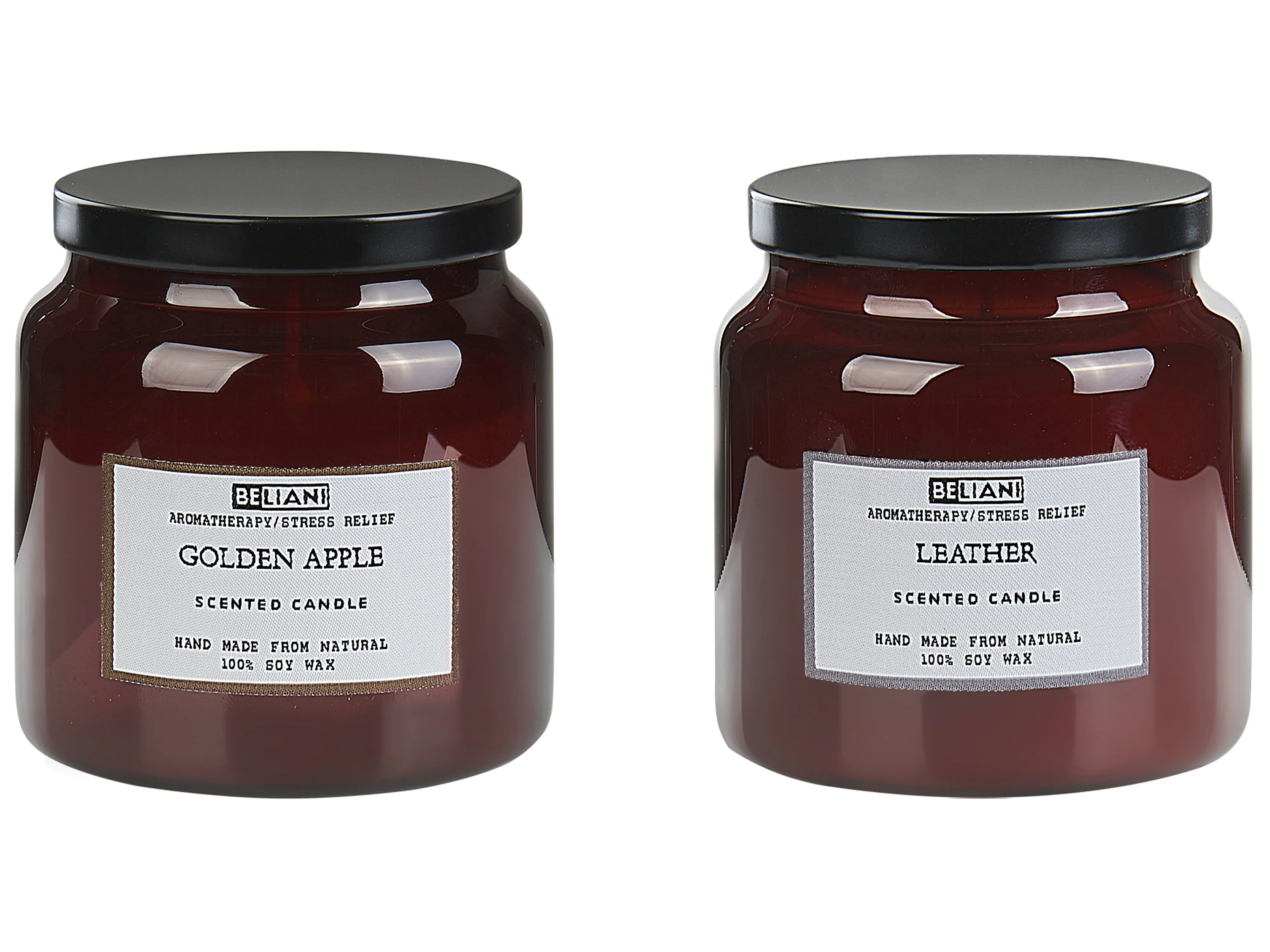 Set van 2 geurkaarsen ABSOLUTE ALCHEMY Soja wax Fruitige geurnoten Frisse geurnoten