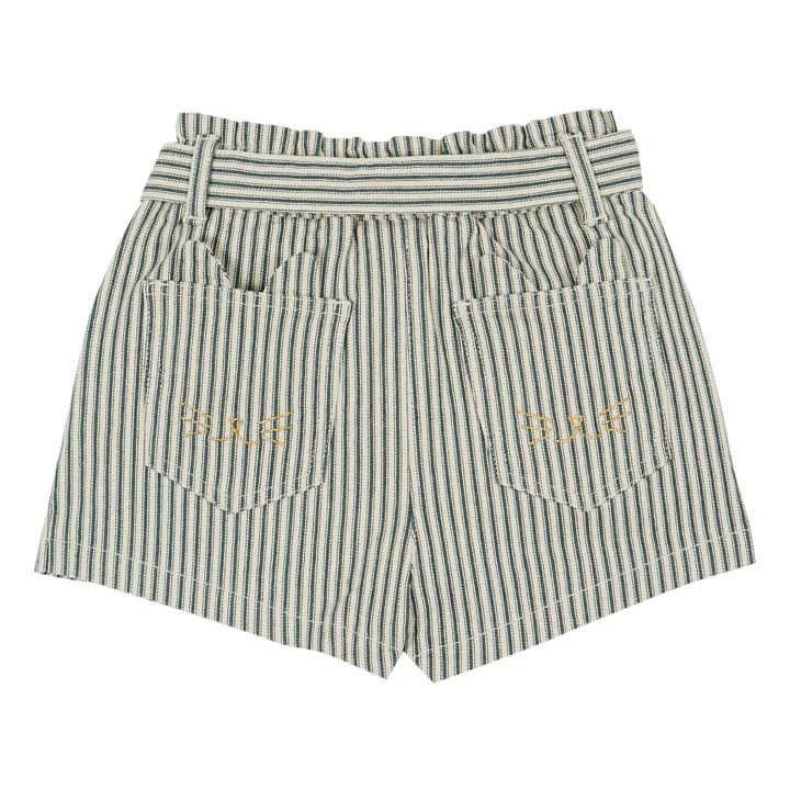 Emile et Ida Short Rayures Ceinturé | Vert