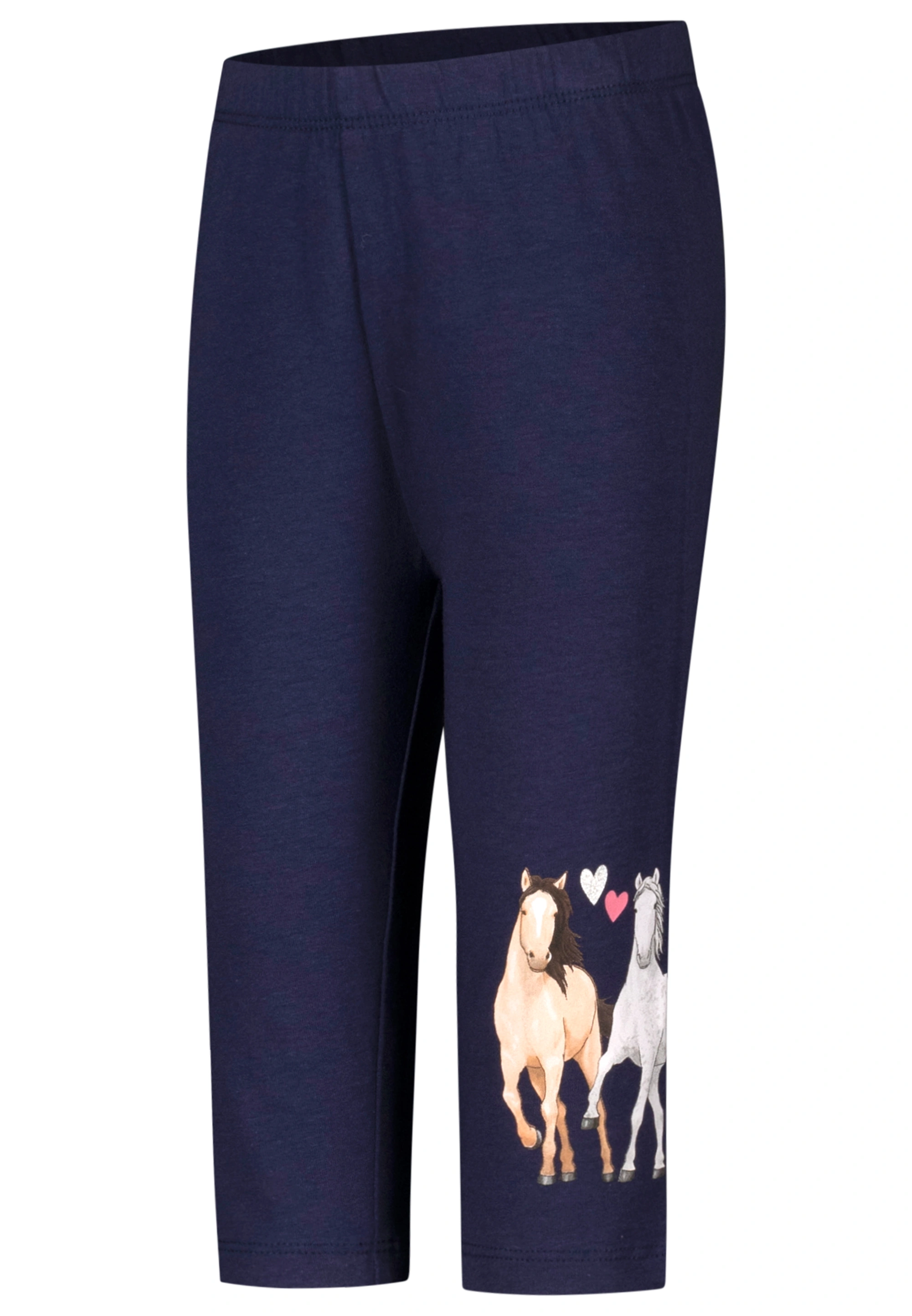 Capri-Leggings HORSE LOVE in true navy