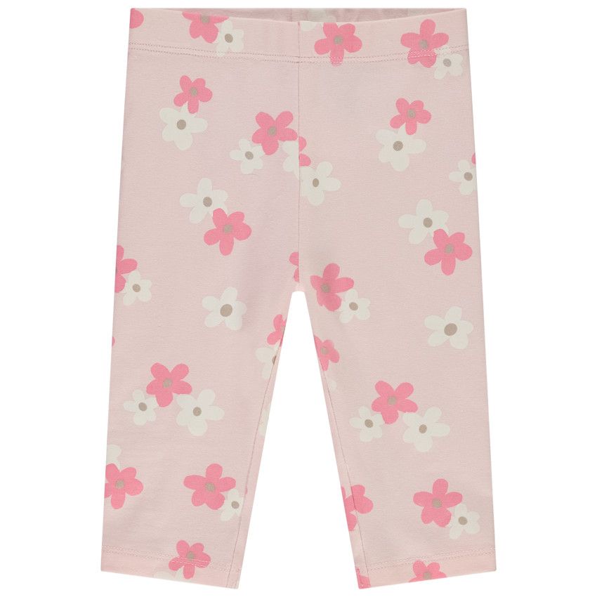 Corsaire en jersey imprimé fantaisie pour bébé fille - Rose