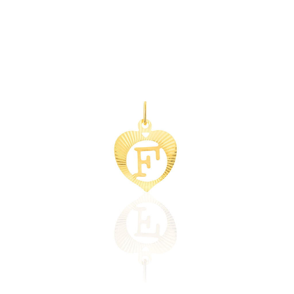 Pendentif Eudocie Coeur Lettre Or Jaune