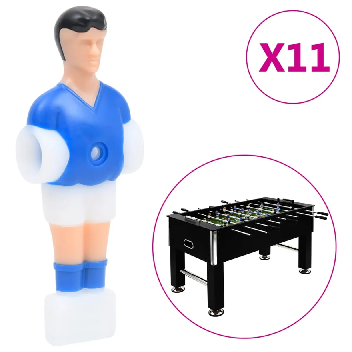 vidaXL Joueurs de baby-foot - 22 pcs