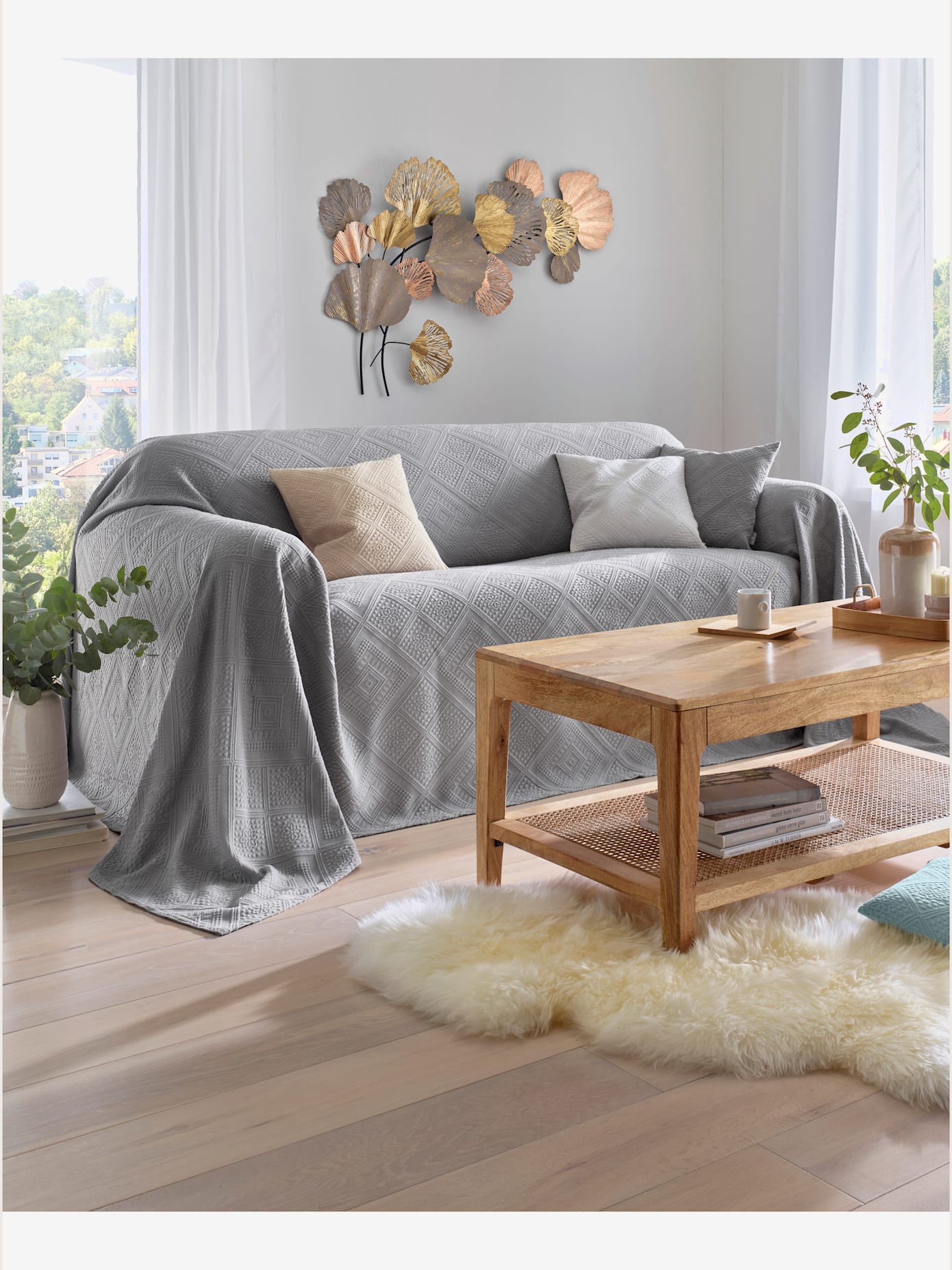 Lot de 2 housses de coussin tissées