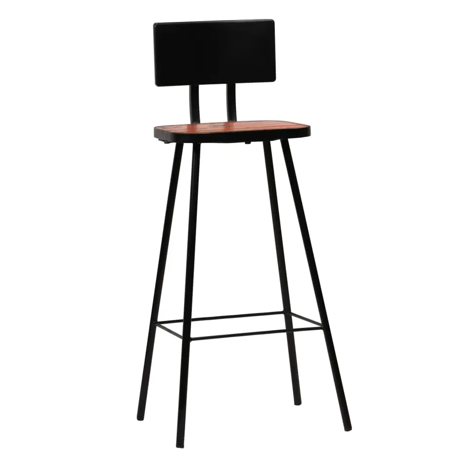 vidaXL - Barkruk - Bruin - Hout - 2 stuks