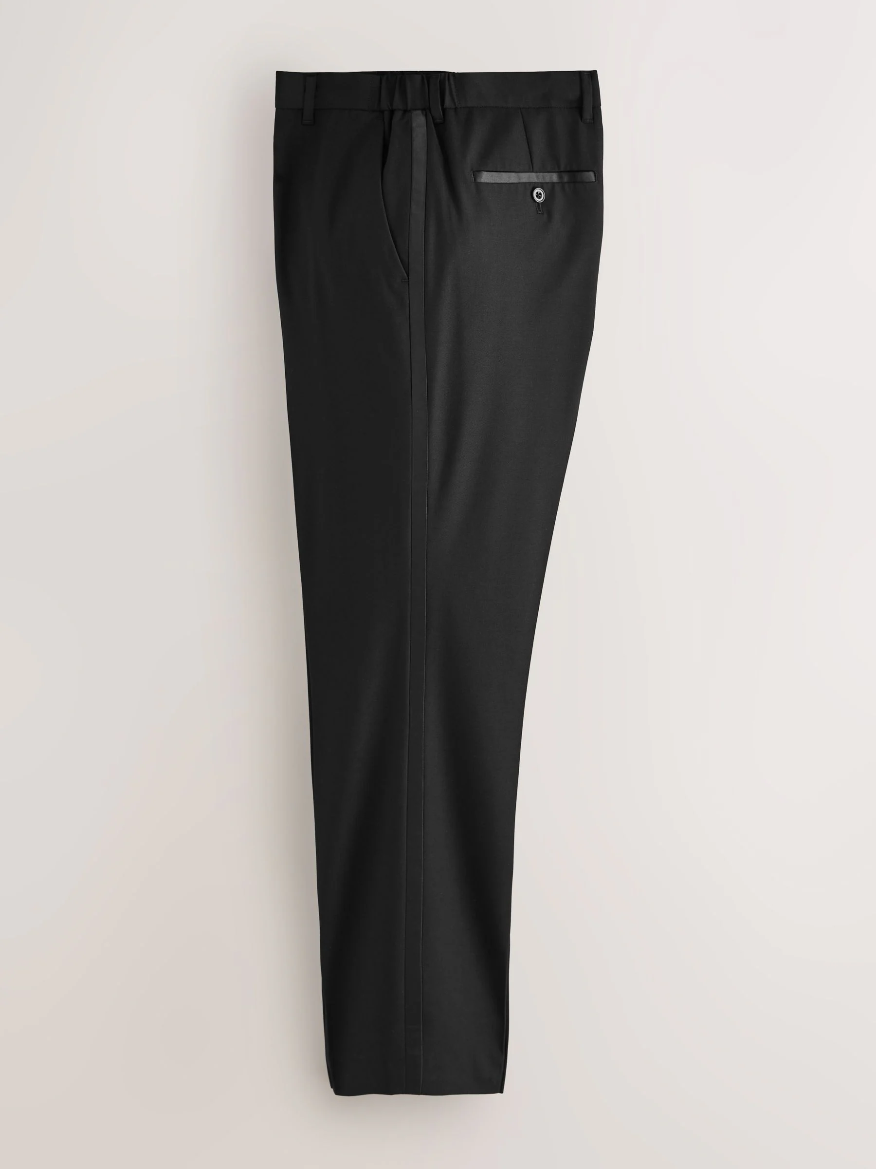 Zwart - Slim Fit - Motionflex Textured Tuxedo Trousers With Side Tape