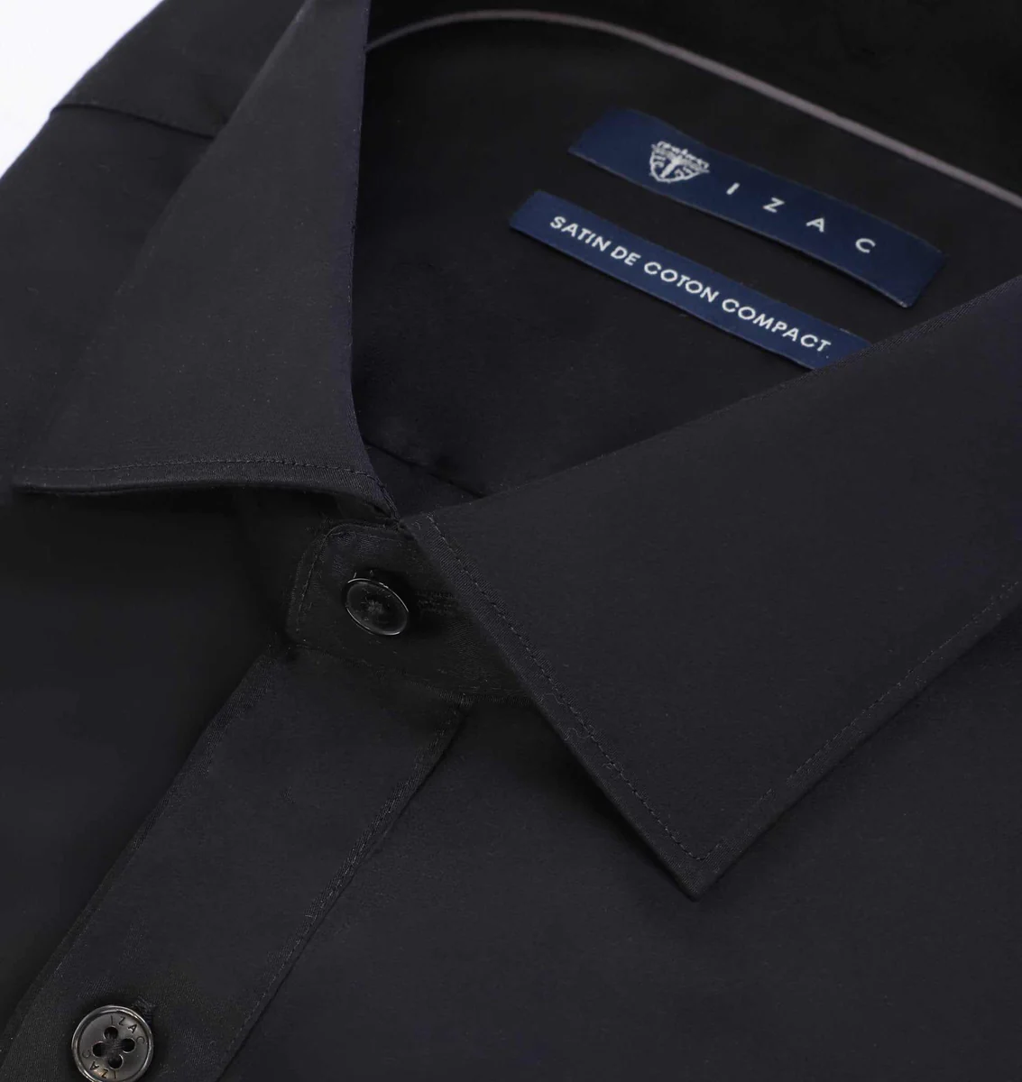Chemise col italien noire