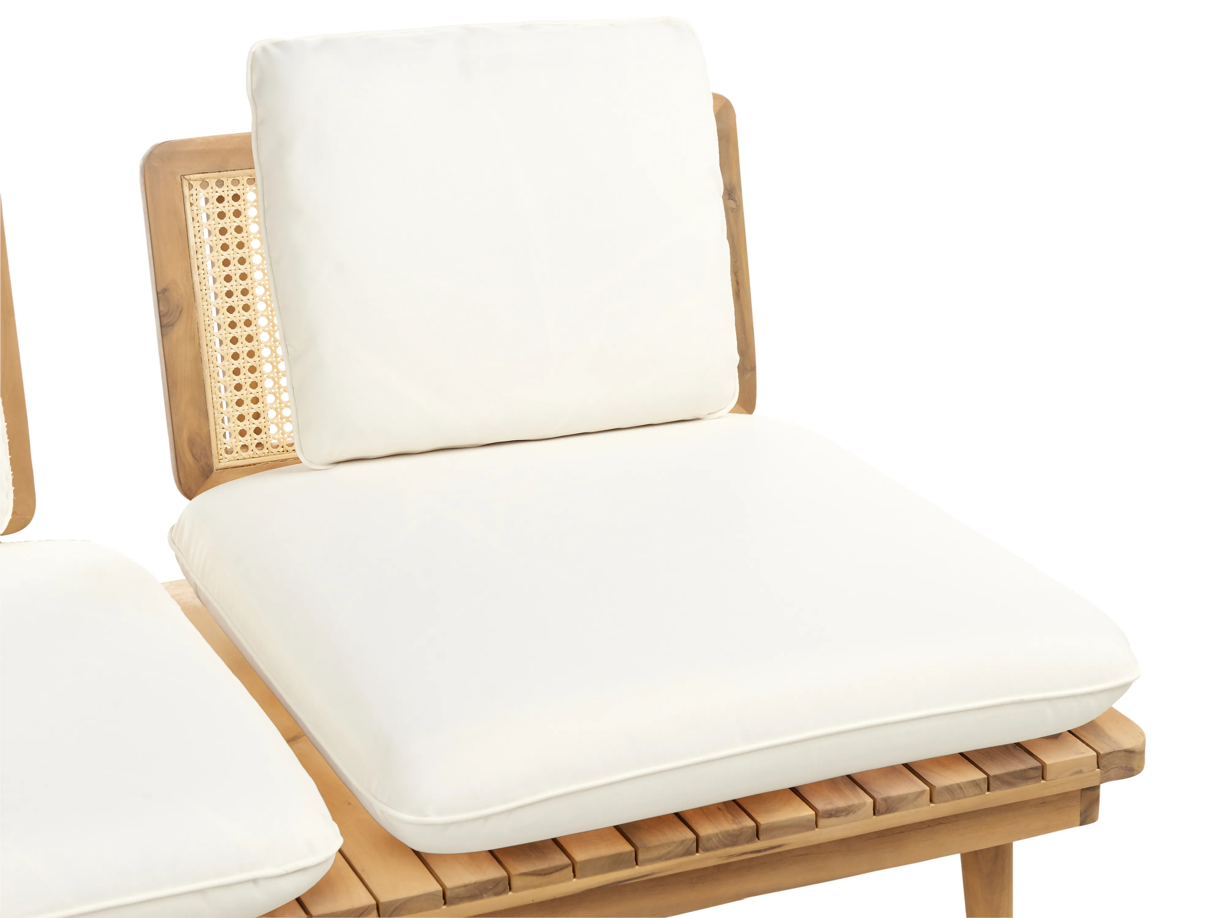 Loungeset met tafel 4-zits ACCADIA Gecertificeerd acaciahout Lichtbeige