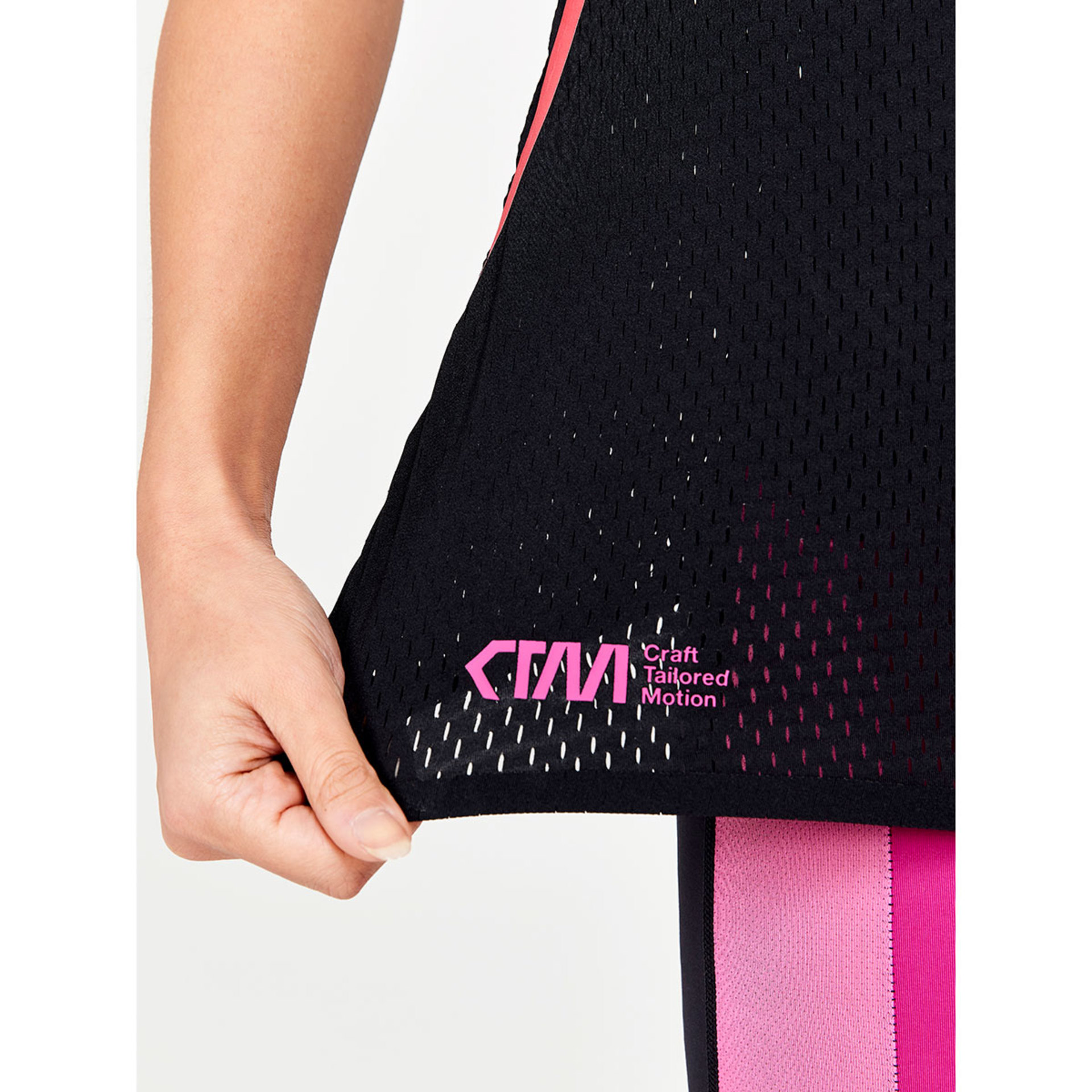Craft CTM Distance Warp Mesh Hardloopshirt Korte Mouwen Zwart Dames