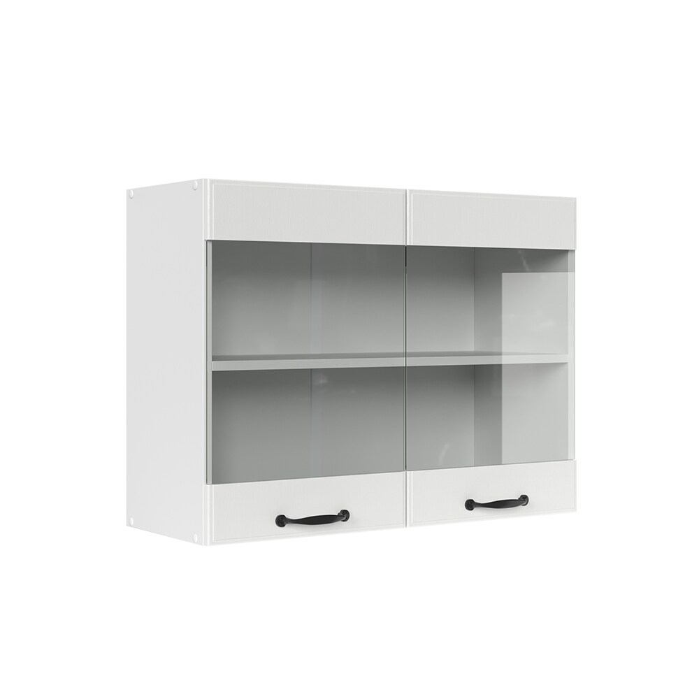 Vicco Hängeglasschrank 80 cm Weiß Küchenschrank Hängeschrank Küchenzeile R-Line