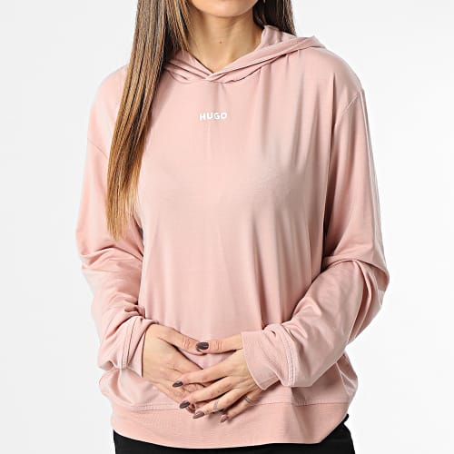 Tee Shirt Manches Longues Capuche Femme 50480538 Rose