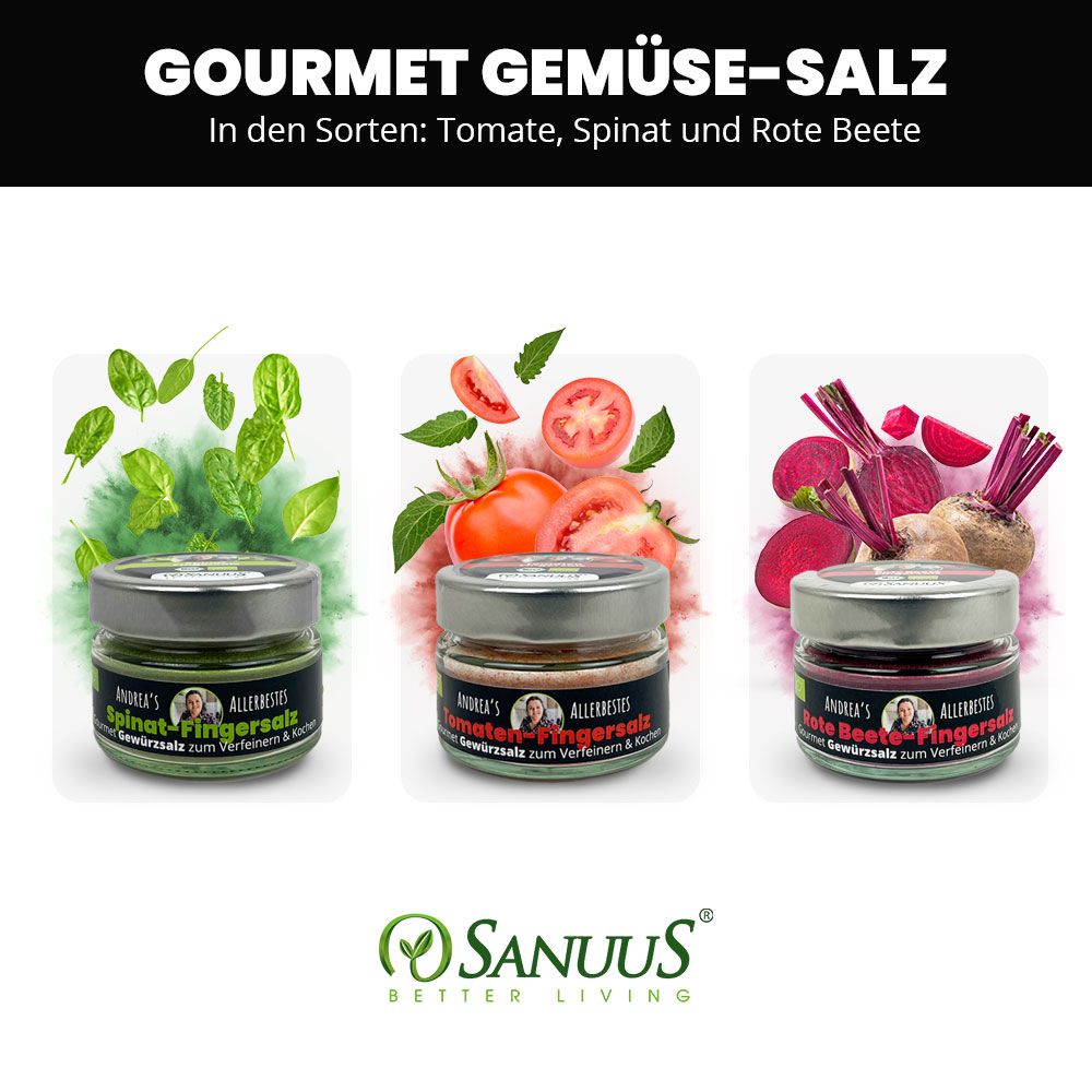 SANUUS® Gourmet Bio Hibiskus Gewürzsalz zum Kochen & Verfeinern