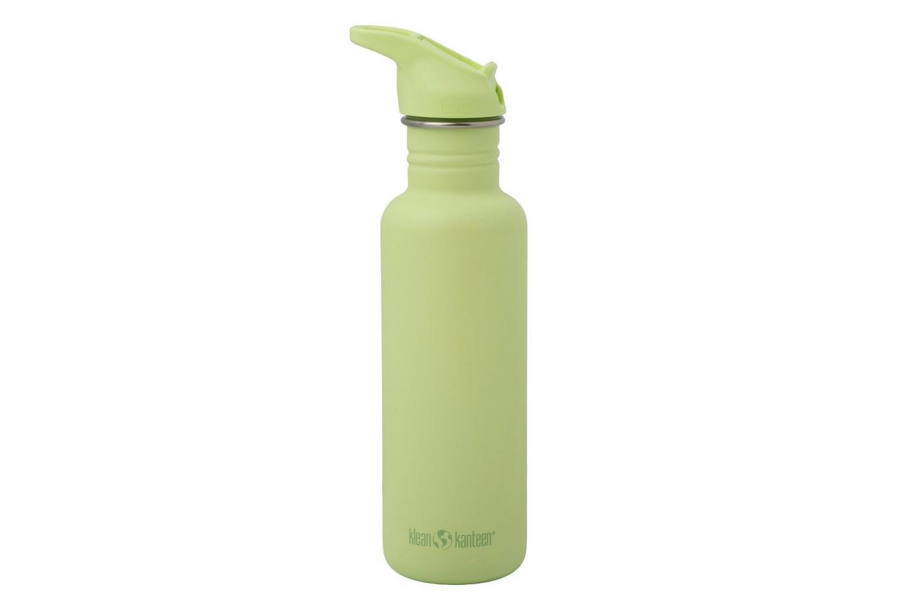 Klean Kanteen Classic Water Bottle 1011199 Shadow Lime, Flip Seal Sport Cap, drinkfles, 800 ml