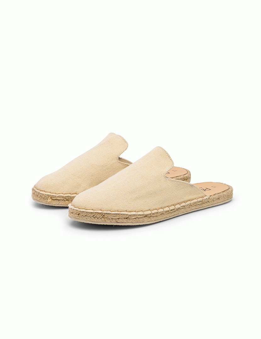 Ladies Ecru Mules