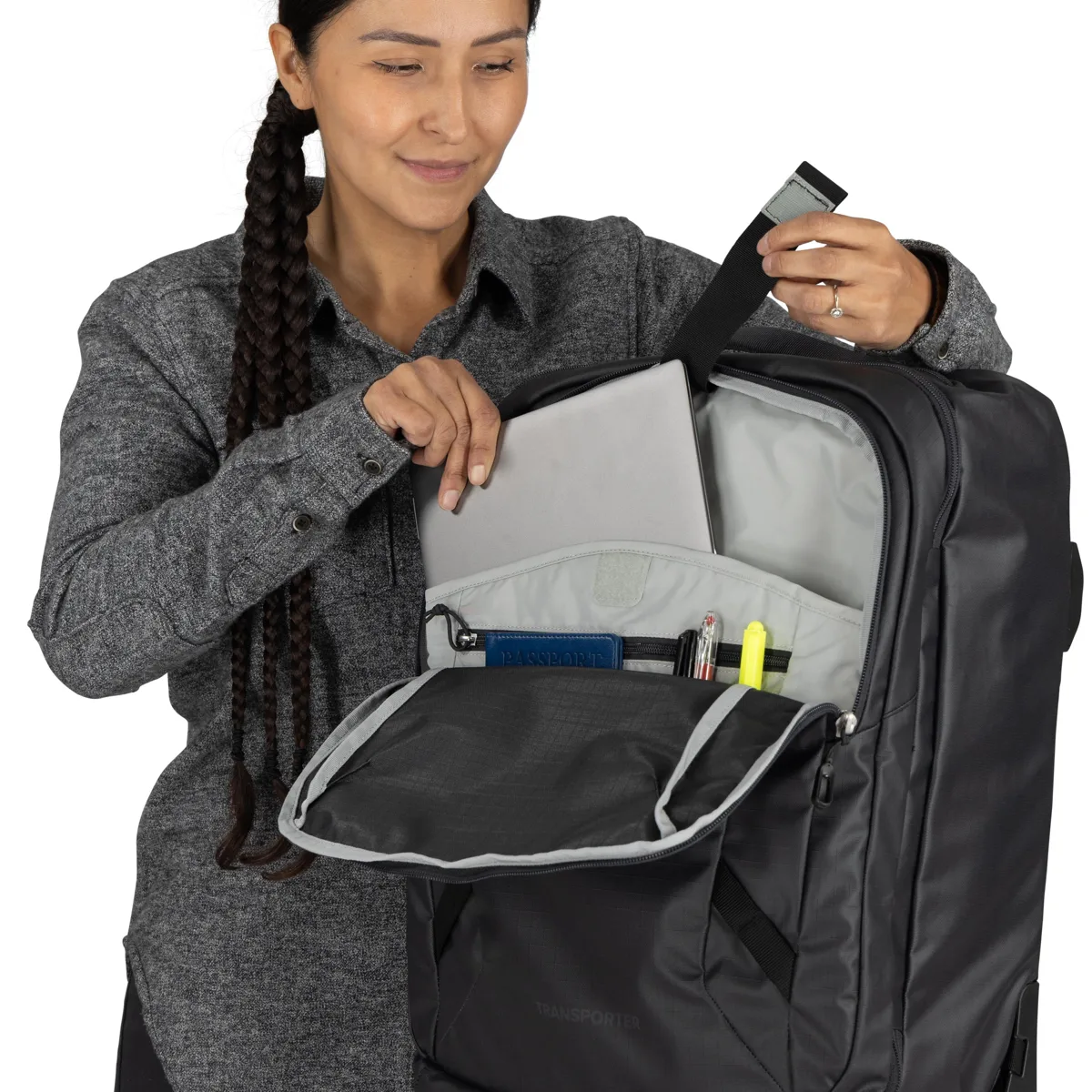 Osprey Transporter Wheeled Carry On Raven Black/black