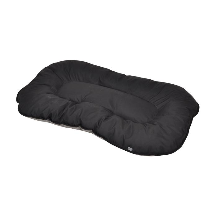 COUSSIN FLOCON BICOLORE REVERSIBLE 117X72CM NOIR GRIS