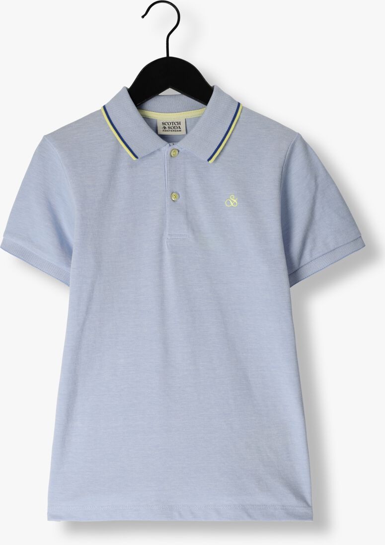 SCOTCH & SODA lichtblauwe scotch & soda polo two-tone polo with tipping