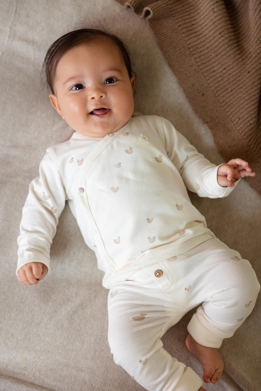 Noppies Newborn Broek Neal - Animals pattern Off white