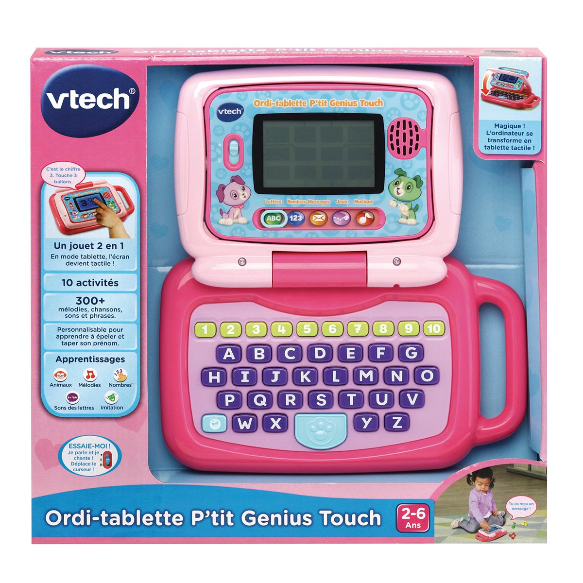 Ordi tablette P'tit Genius Touch rose