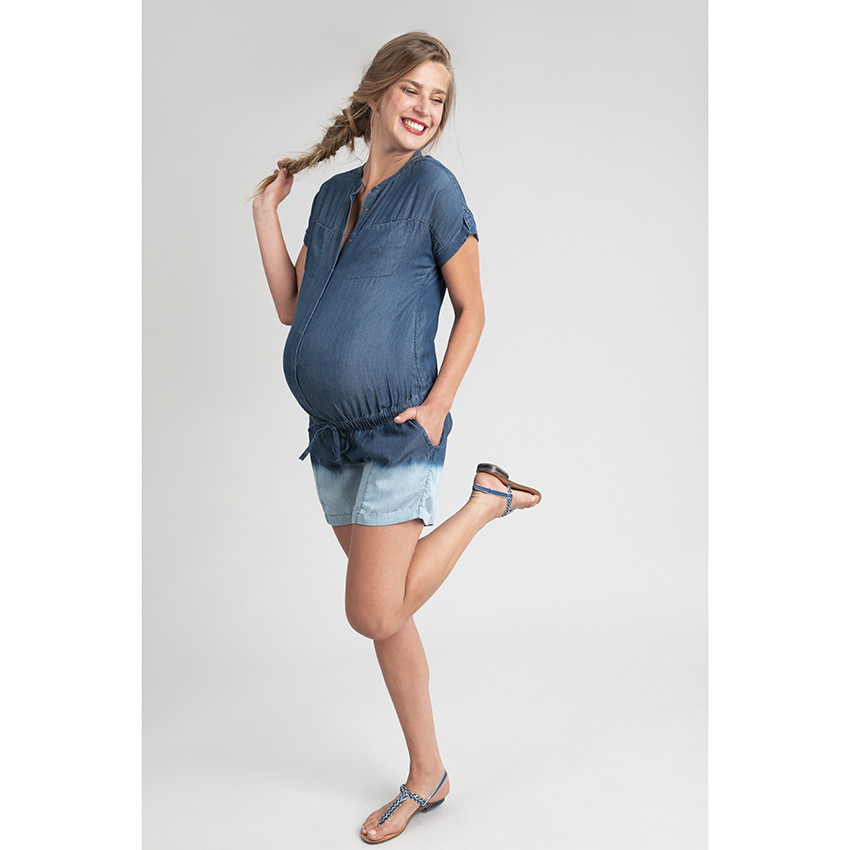 Combishort de grossesse tie and dye