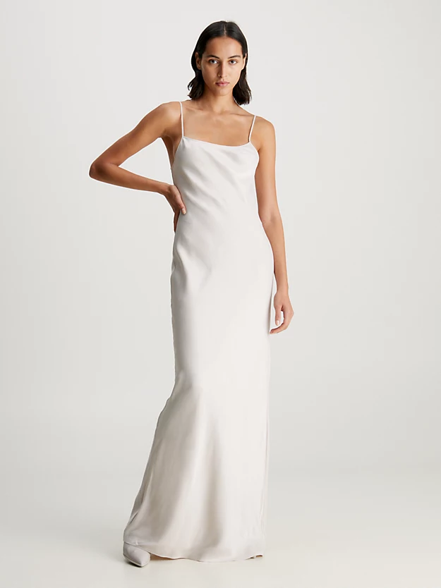 Vestido longo de cetim