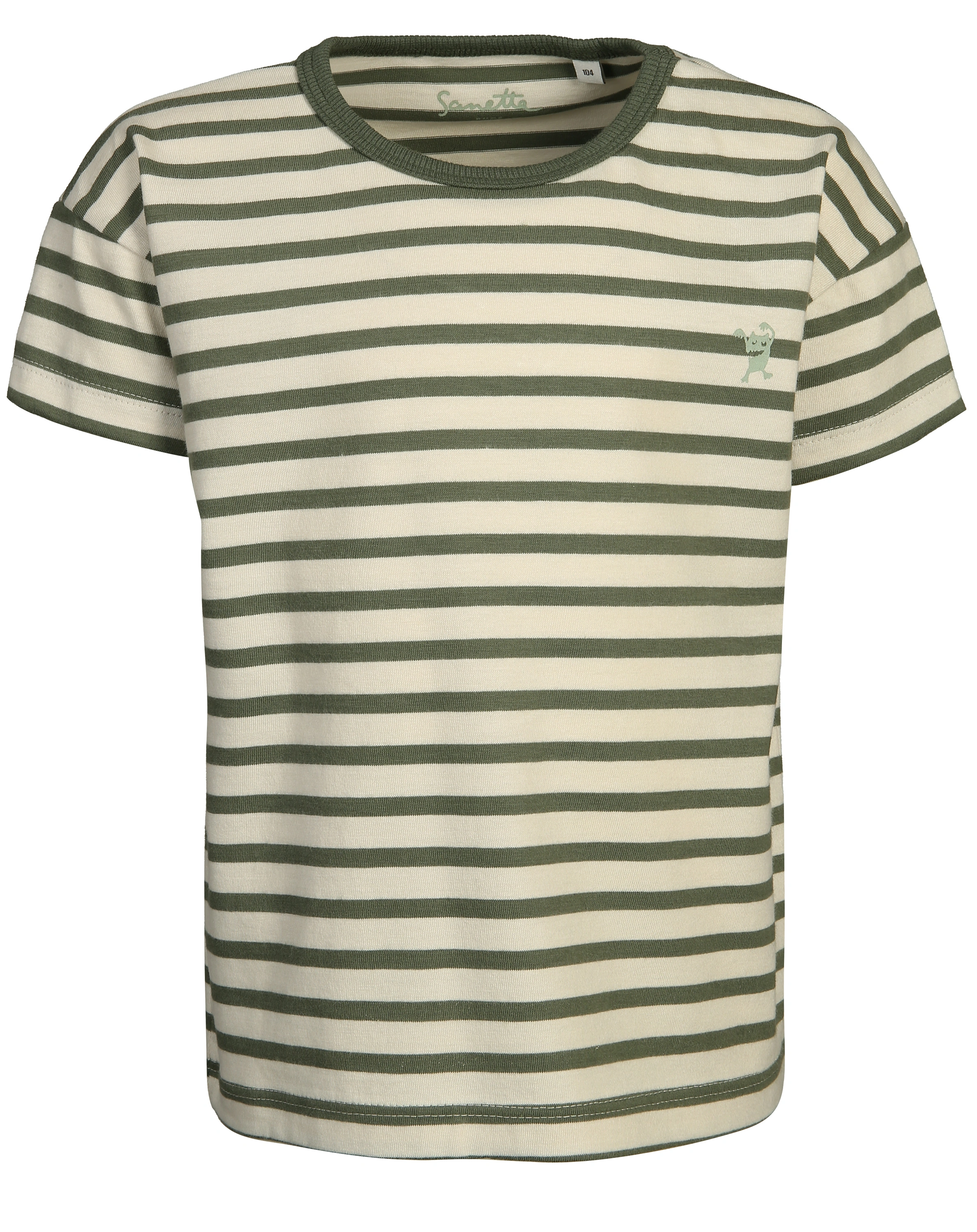 T-Shirt FUTURE BEGINS gestreift in olive