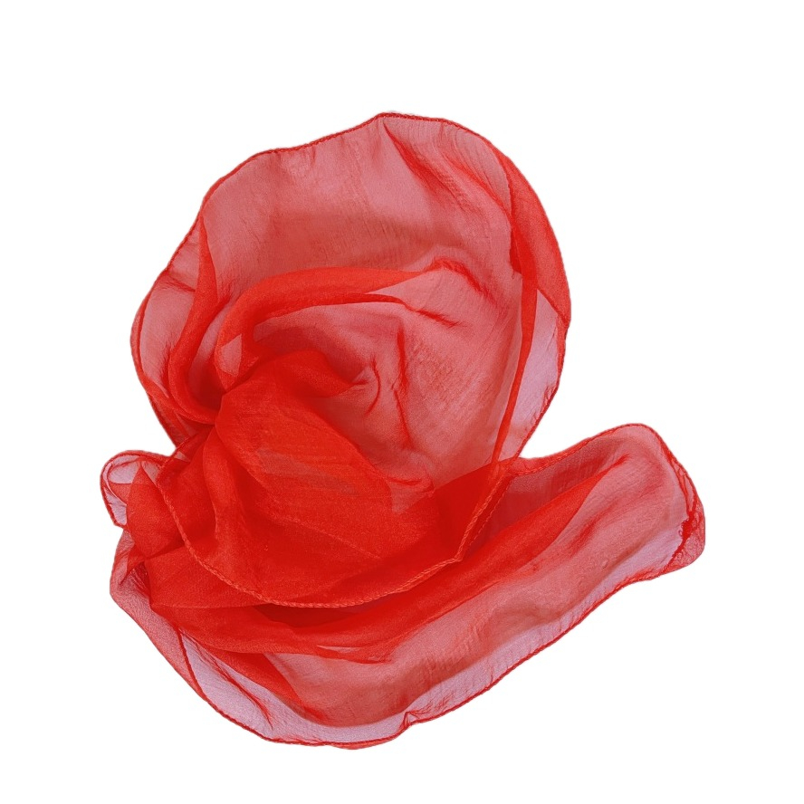 (45x45cm) Zaubertrick Tuch Optische Täuschung Spielzeug Magisches Illusions Zubehör inkl. Hand Klemme - Rot