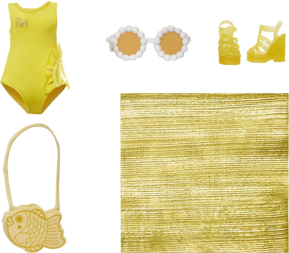 RAINBOW HIGH SWIM ET STYLE POUPEE MANNEQUIN 27CM - SUNNY JAUNE