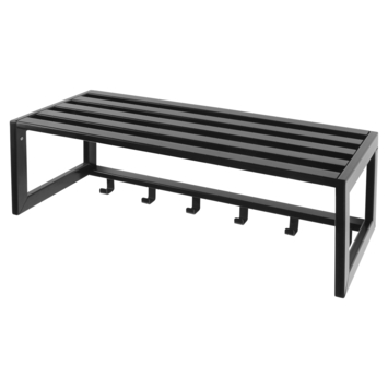 Garderobekapstok 6 haken Max zwart ijzer
