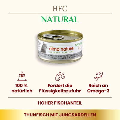 Almo Nature HFC Natural Thuhnfisch & Jungsardellen 70g