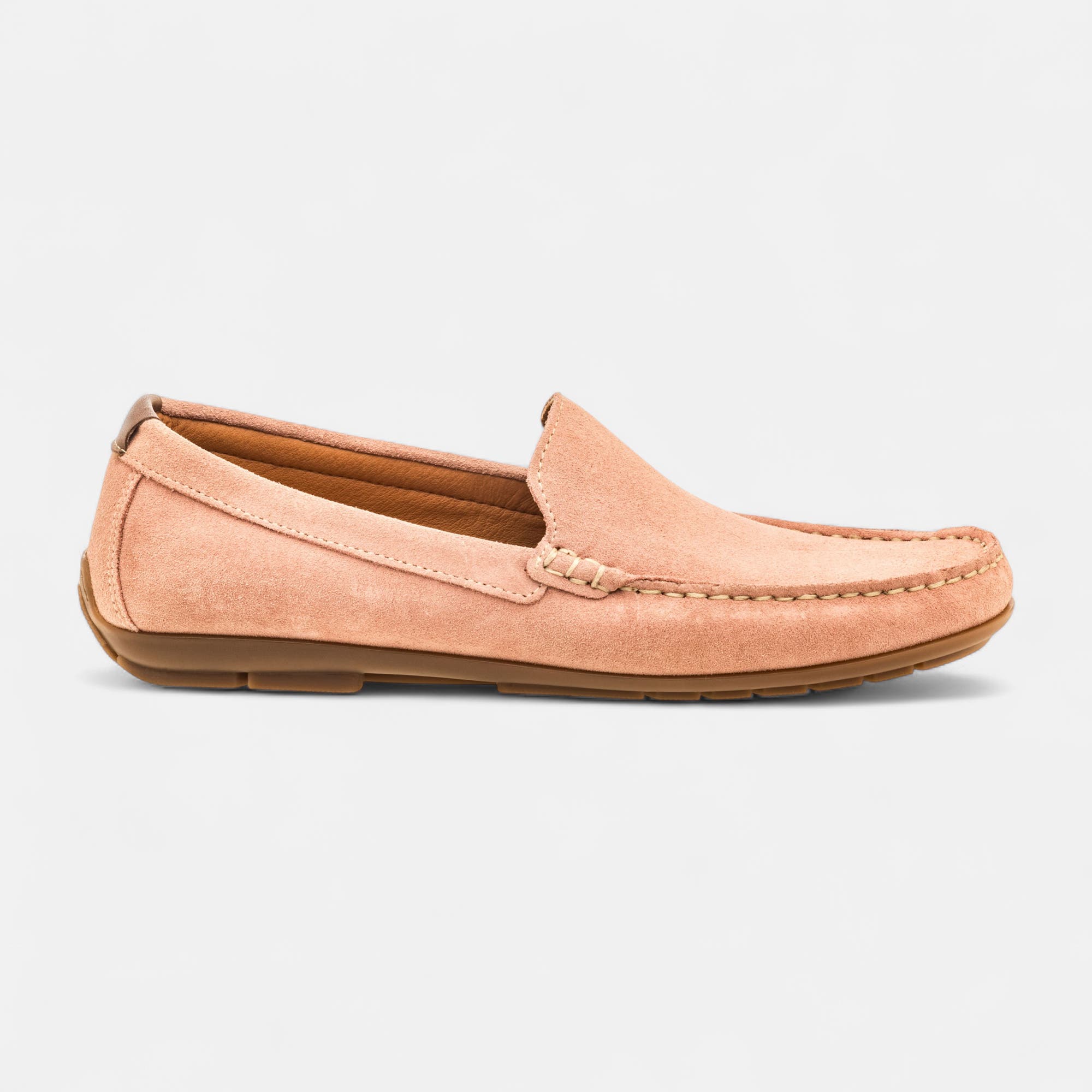 Mocassins Homme en cuir rose