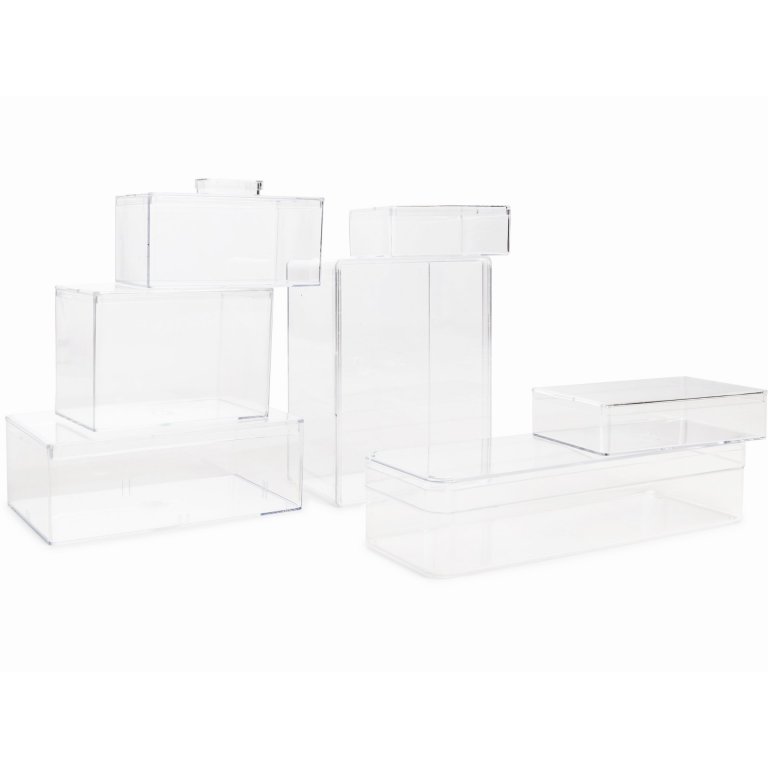 Kunststoffdosen transparent, rechteckig