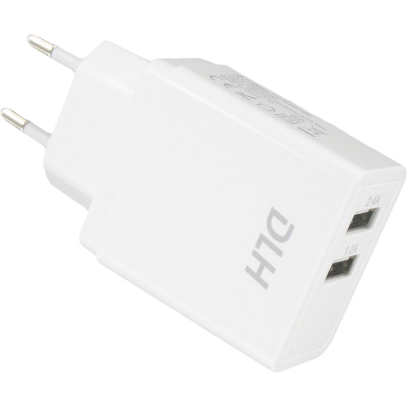 DLH Chargeur secteur 2 ports USB 12W