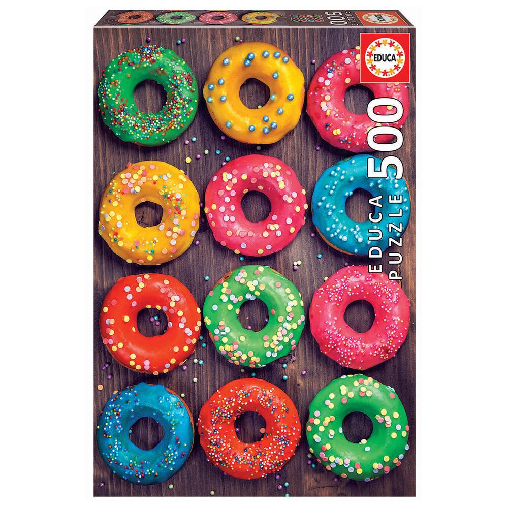 PUZZLE 500 PIECES DES BEIGNETS COLORÉS