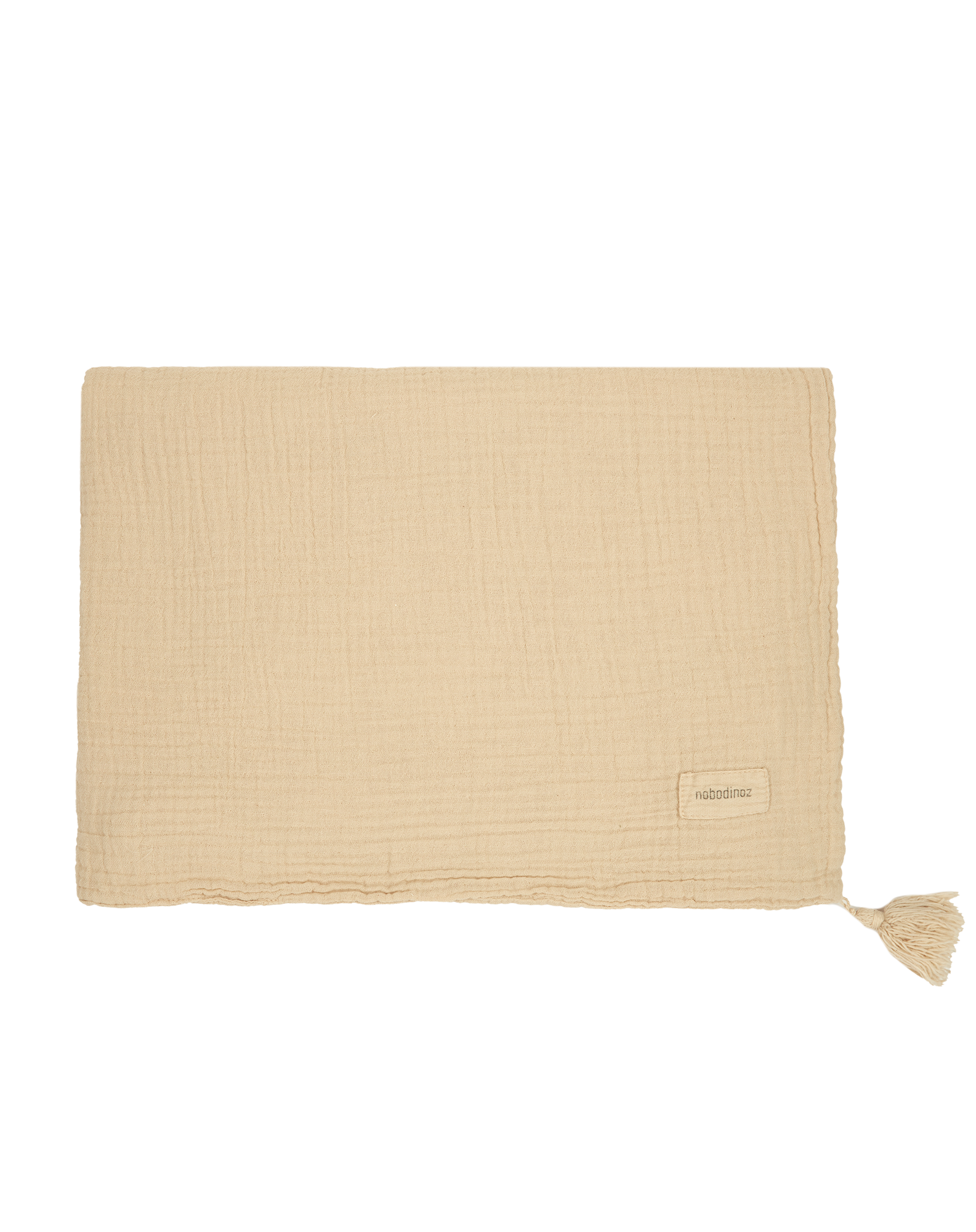 Couverture wabi-sabi en double gaze de coton lavé | Blanc