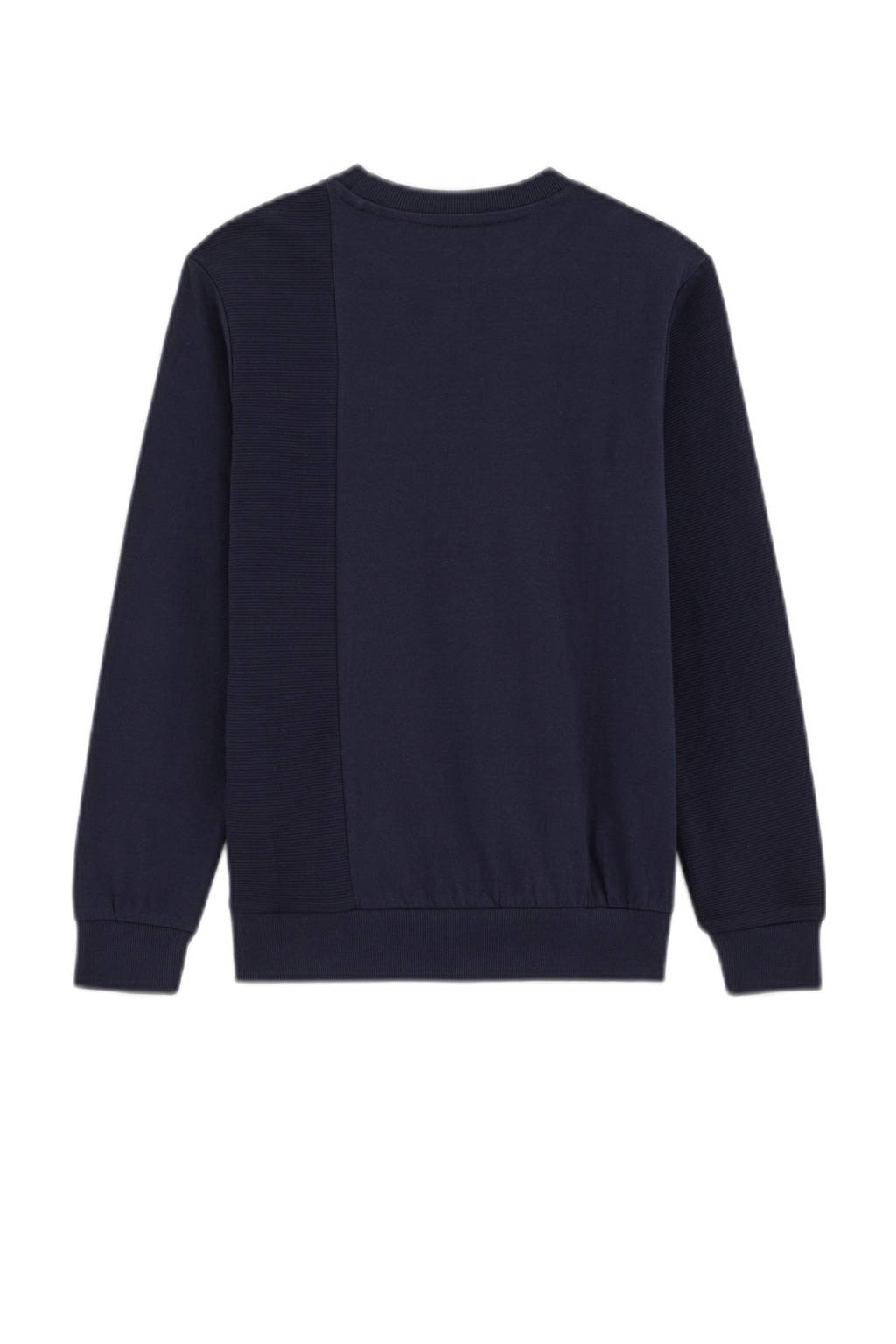 sweater met tekst donkerblauw