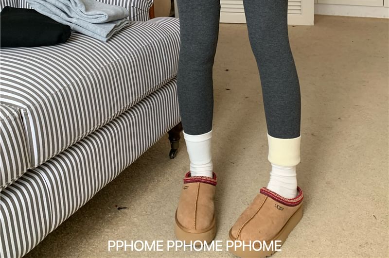 Beem - Fleece-gevoerde legging met geborduurde letters