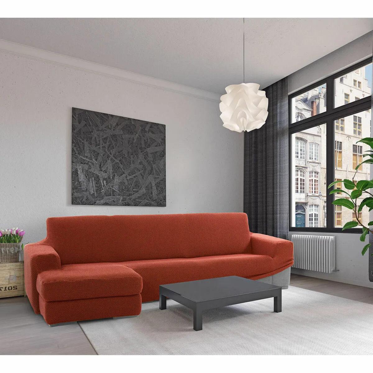 Housse méridienne Sofaskins NIAGARA - Orange foncé