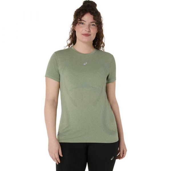 Asics T-shirt Road Seamless Ss Top 2012d292-400 L Verde