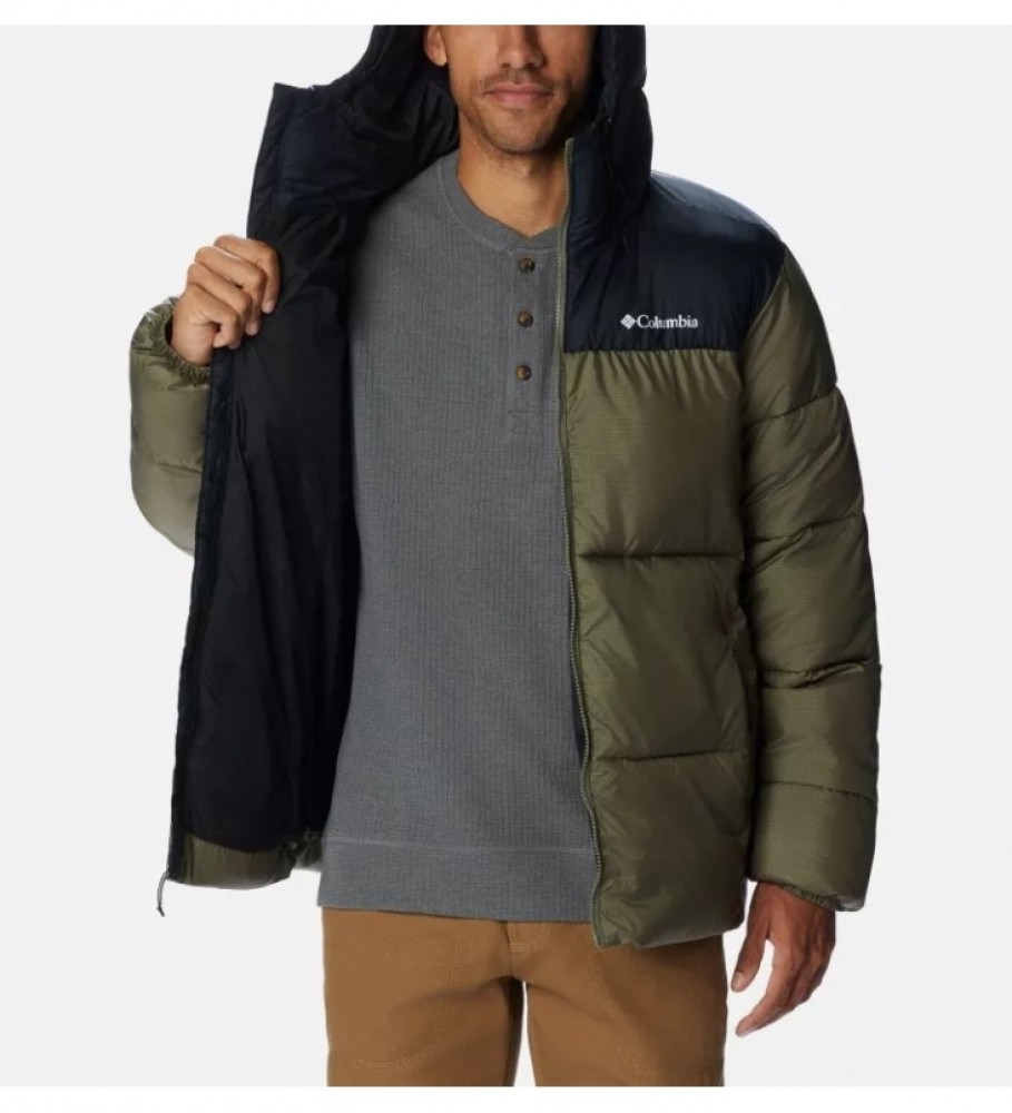 Jaqueta acolchoada com capuz Columbia Puffect verde