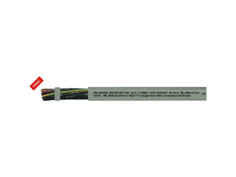Helukabel MEGAFLEX® 500 Styreledning 2 x 0.50 mm² Grå 13344-500 500 m