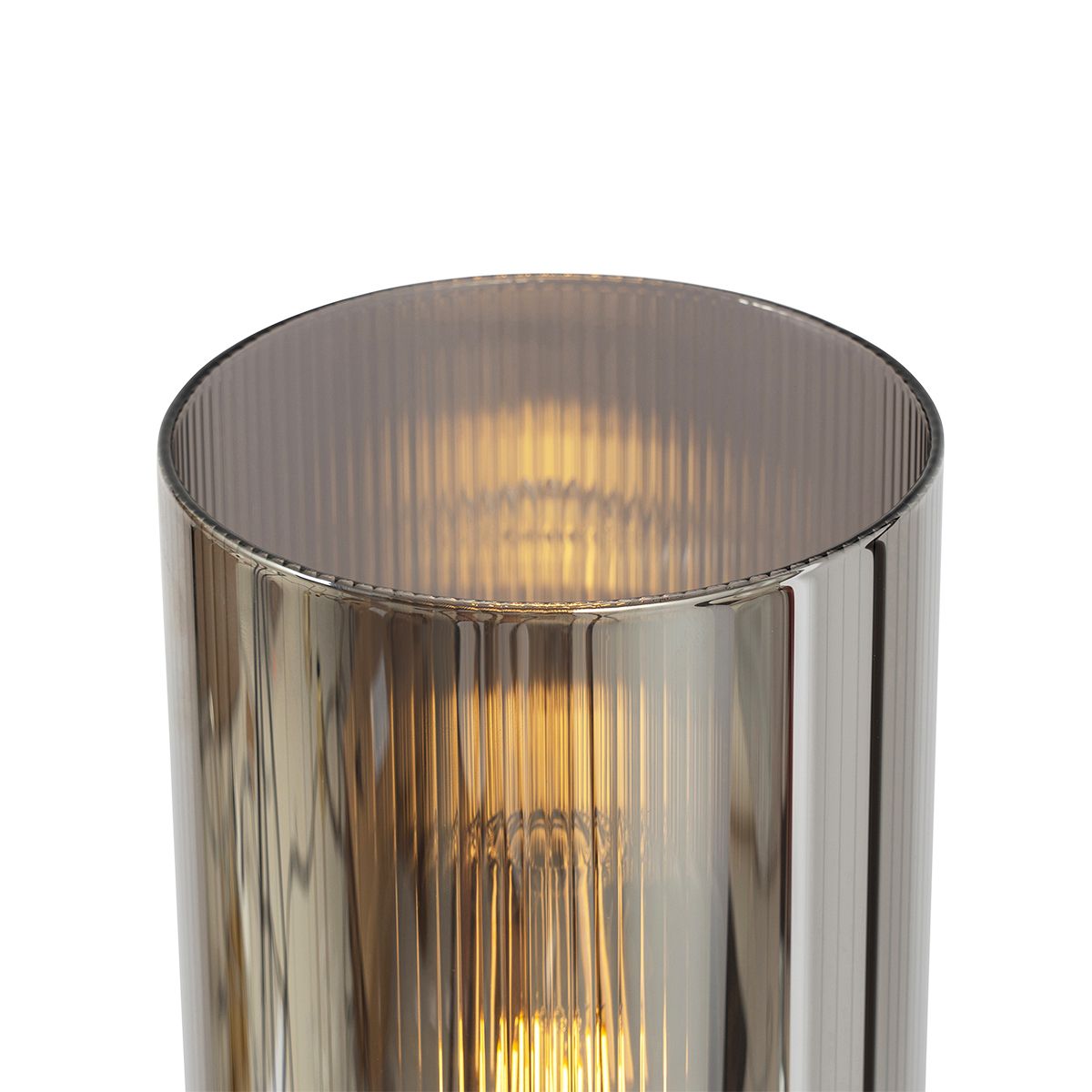 Smart vloerlamp zwart met smoke glas 2-lichts incl. 2 Wifi ST64 - Laura