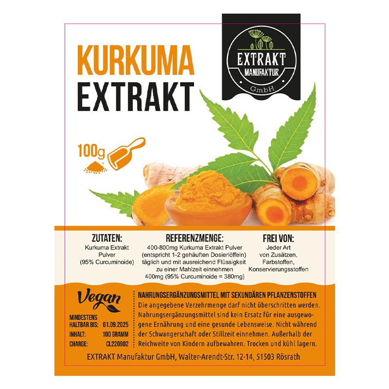 Extrakt Manufaktur Kurkuma Extrakt Pulver