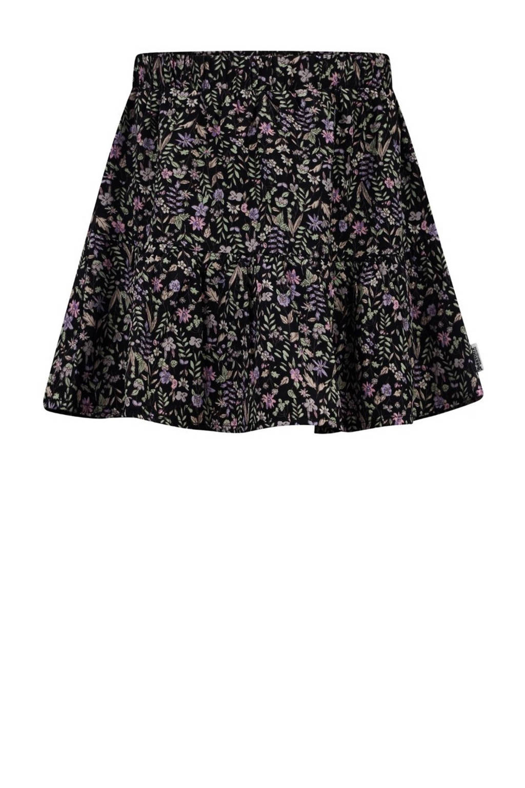 Retour Jeans gebloemde rok Toulouse zwart/groen/paars