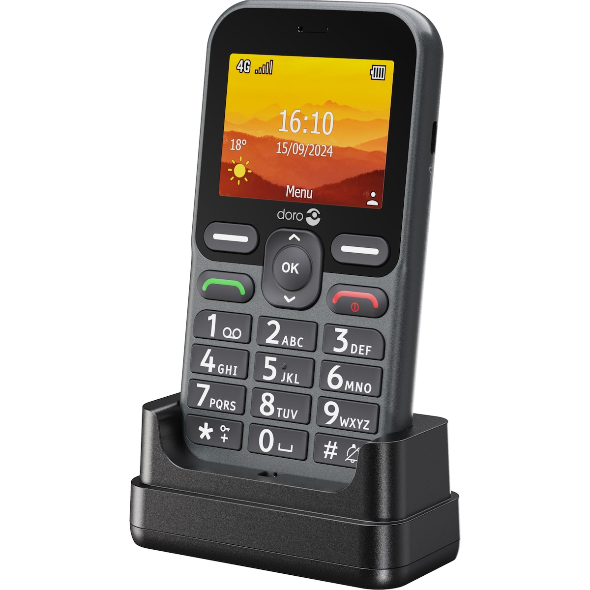 Doro Leva L11 mobiltelefon (grafitt)