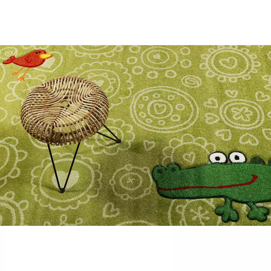 Sigikid Kinderteppich Crocodile hellgrün