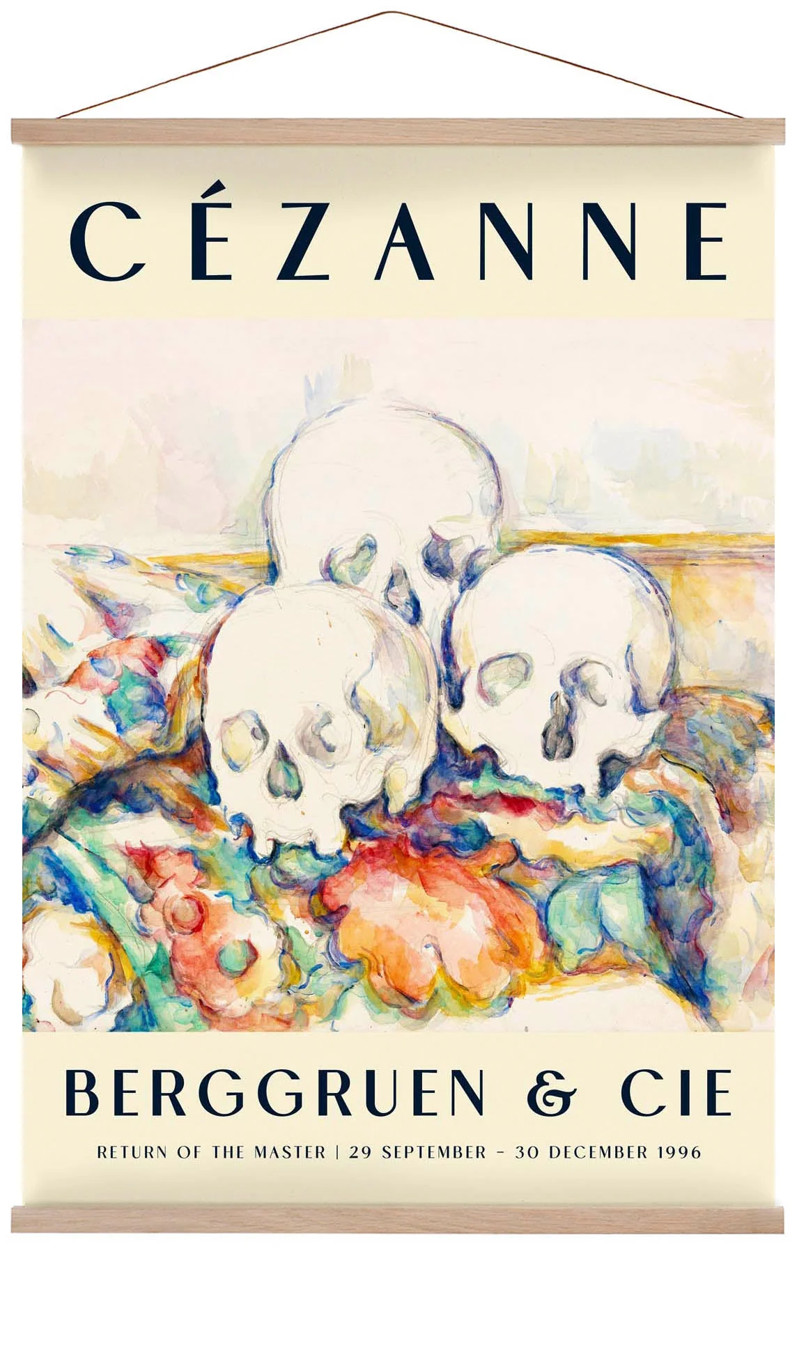 Die Drei Totenköpfe Kunstausstellung von Paul Cézanne