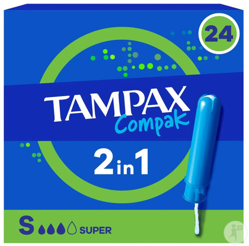 Tampax Compak Super Tampons 24 Pièces