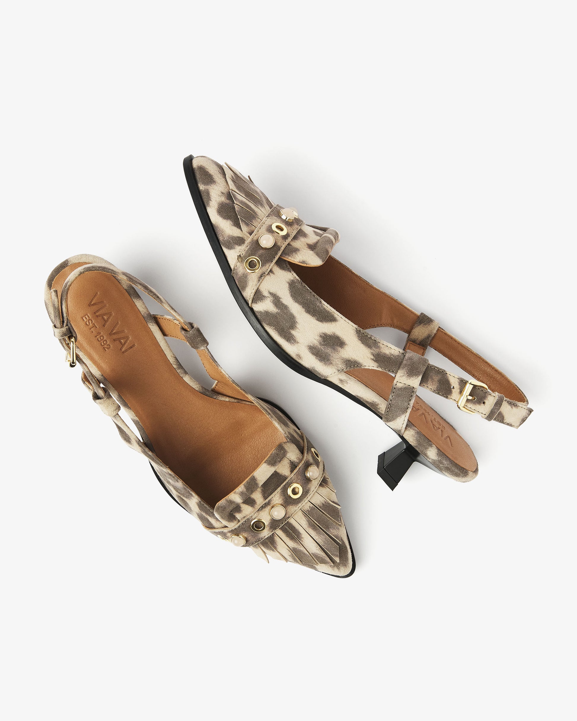 VIA VAI luipaardprint slingbacks Lea Aileen