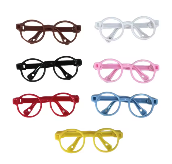 (70x55mm) Monsterhäschen Brille Puppen Zubehör Outfit Verkleidungs Accessoire - Schwarz