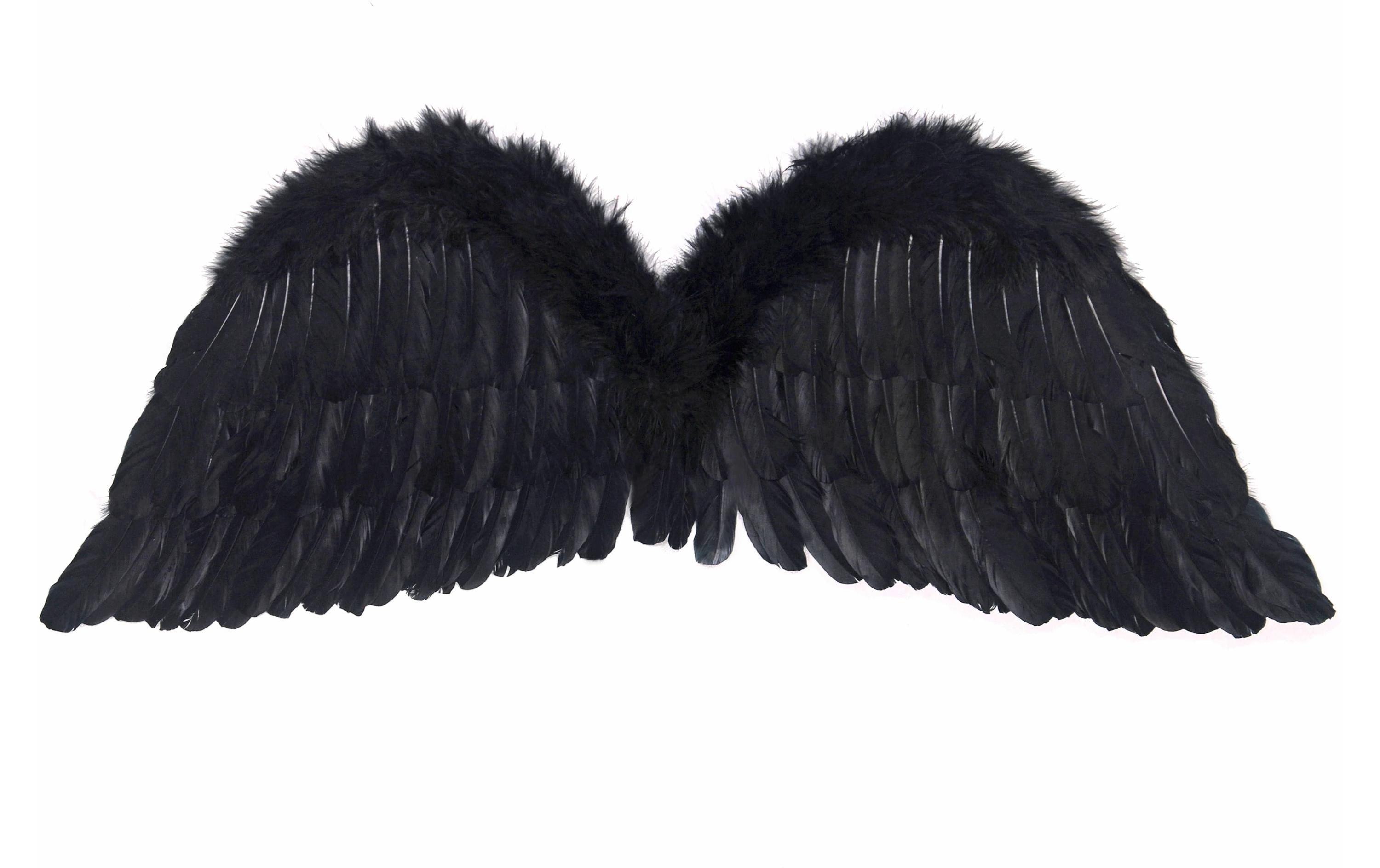 Partyaccessoire Engelsflügel 75 x 45 cm, SchwarzKostüm-Flügel für Partys